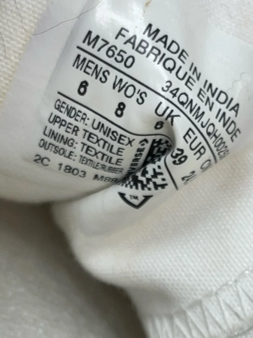 Converse all star Classic White High-Top Canvas Sneakers sz 6m 8wo’s - Picture 6 of 7